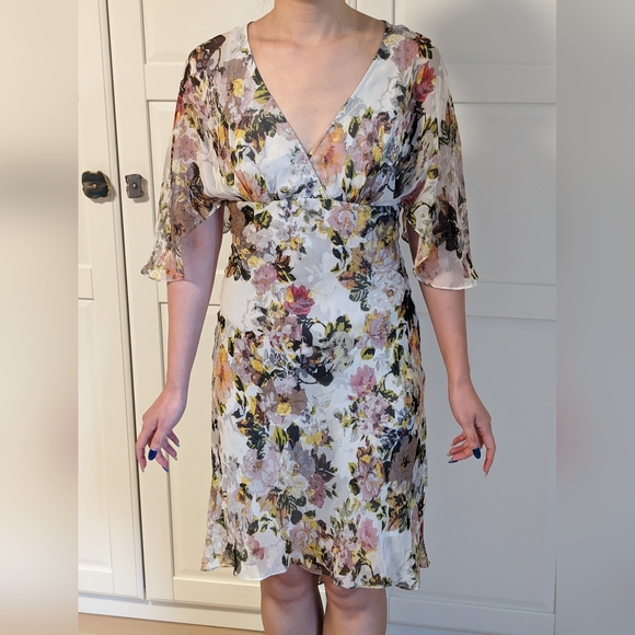 Marciano Floral Silk Midi Dress - Size S - Picture 10 of 10